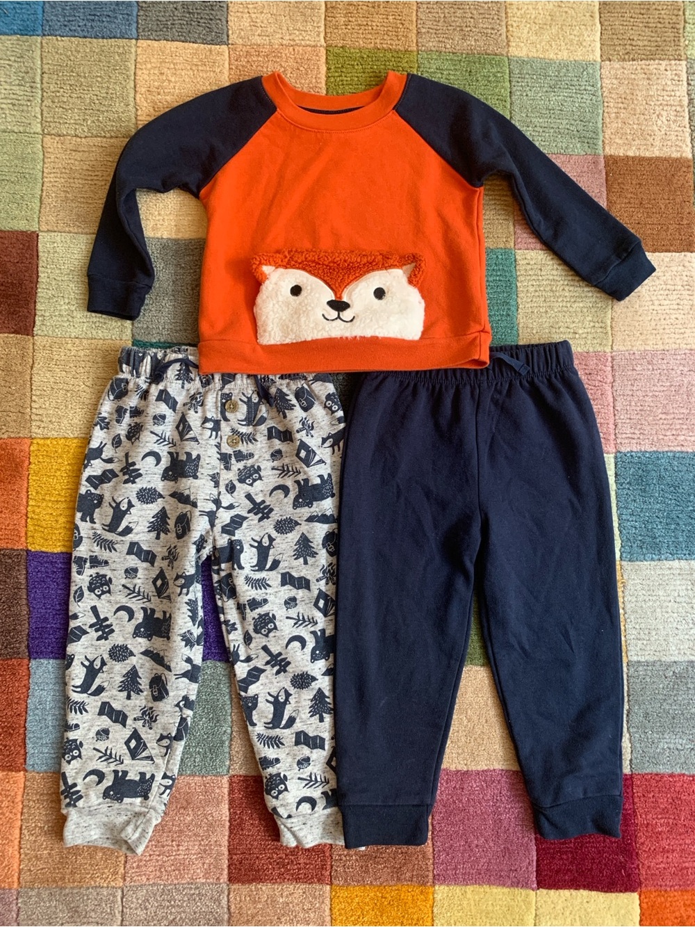 2T Woodland Set Sweatpants Sweatshirt Fall Camping Woodland